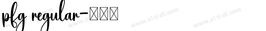 pfg regular字体转换